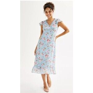 Live To Be Spoiled Dress Baby Doll Floral Junior Girls Size L Floral Feminine